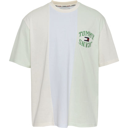 Tommy Jeans Vertical Stripe Short Sleeve T-Shirt with Chest Logo