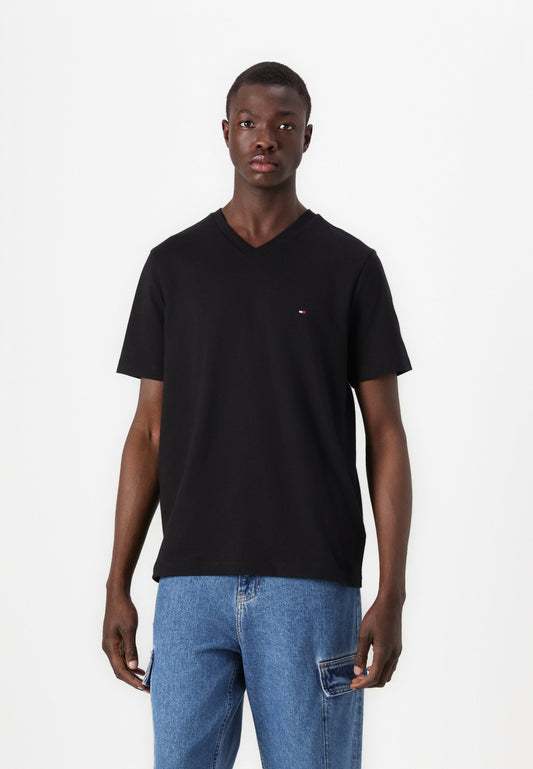 Tommy Hilfiger Men's V-Neck T-Shirt with Flag Logo