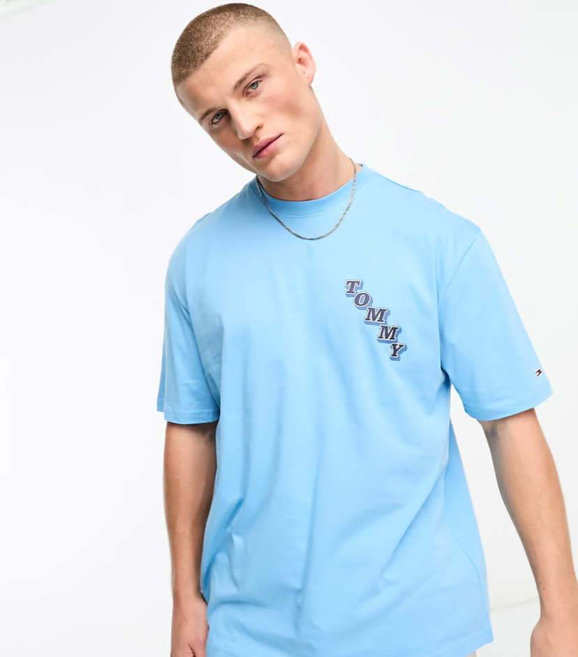 Tommy Jeans Shadow Block Lettering Crew Neck Tee