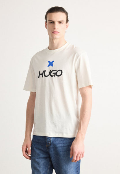 BOSS Cotton T-Shirt with Fragmented Motion Logo Graphic