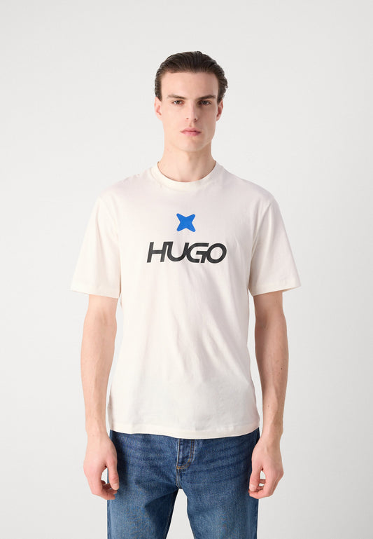 BOSS Cotton T-Shirt with Fragmented Motion Logo Graphic
