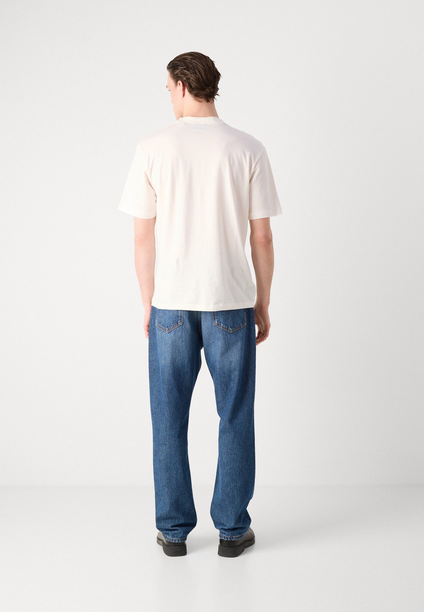 BOSS Cotton T-Shirt with Fragmented Motion Logo Graphic