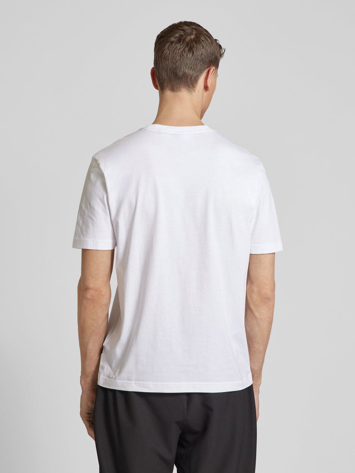 BOSS Cotton T-Shirt with Oversized Blurred Logo Graphic