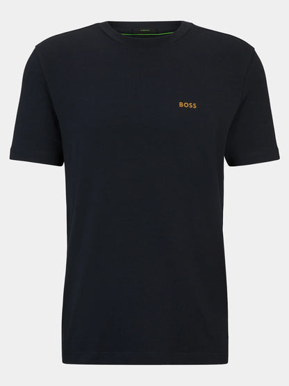BOSS Stretch Cotton T-Shirt with Small Side-Center Logo