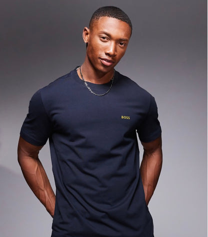 BOSS Stretch Cotton T-Shirt with Small Side-Center Logo