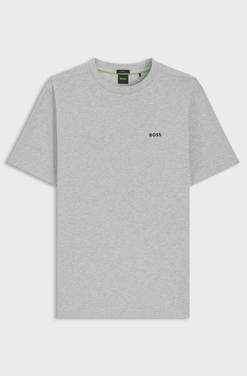 BOSS Stretch Cotton T-Shirt with Small Side-Center Logo