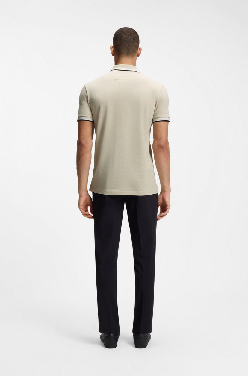 BOSS Men's Slim-Fit Pique Polo Shirt with Contrast Tipped Collar