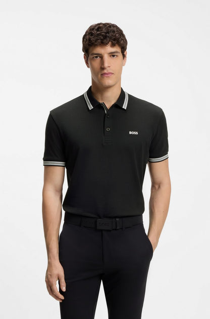 BOSS Men's Slim-Fit Pique Polo Shirt with Contrast Tipped Collar