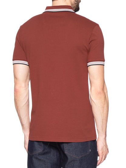 BOSS Men's Slim-Fit Pique Polo Shirt with Contrast Tipped Collar
