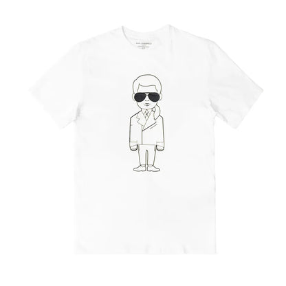 Karl Lagerfeld Mini Avatar Chest Graphic Tee | Premium Men's Casual Short Sleeve Shirt