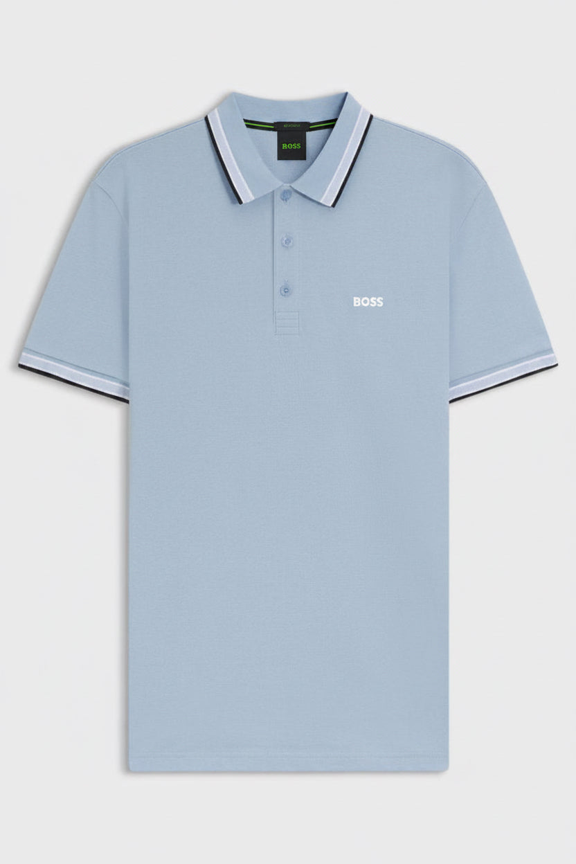 BOSS Men's Slim-Fit Pique Polo Shirt with Contrast Tipped Collar