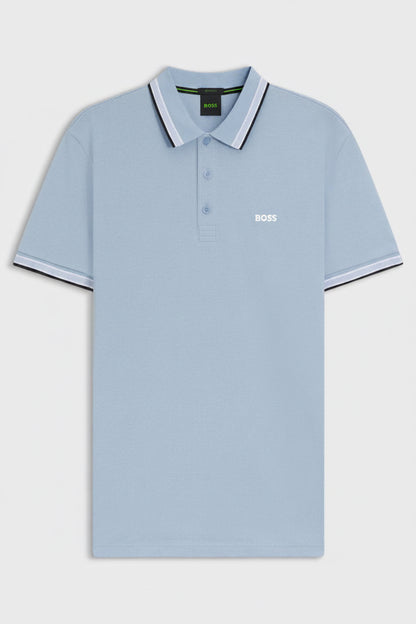 BOSS Men's Slim-Fit Pique Polo Shirt with Contrast Tipped Collar