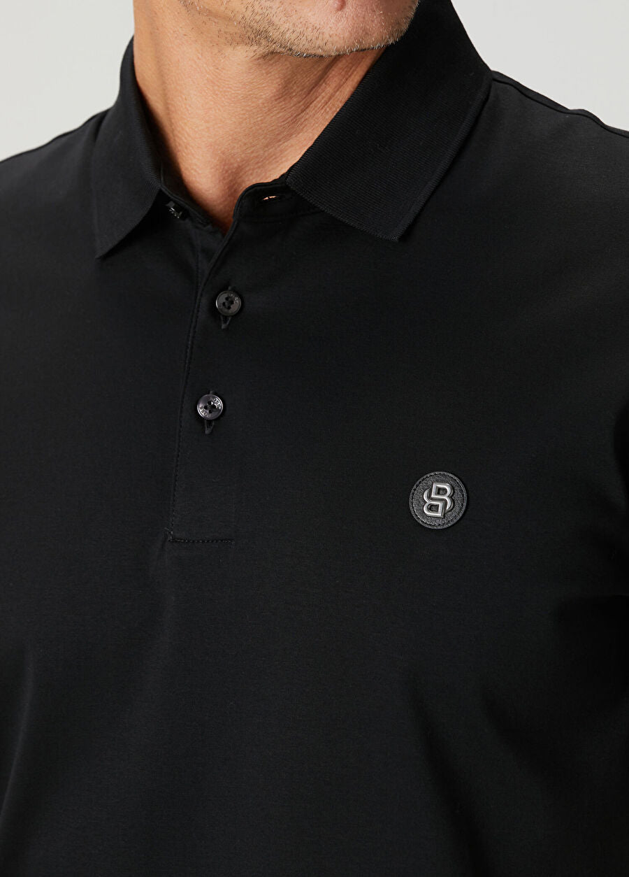 BOSS Men's Slim-Fit Polo Shirt with Circular Double-B Logo Badge