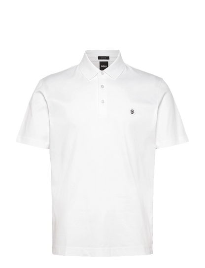 BOSS Men's Slim-Fit Polo Shirt with Circular Double-B Logo Badge