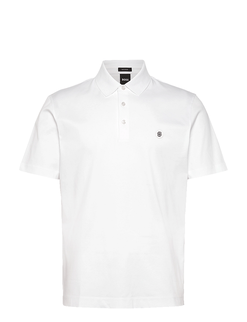 BOSS Men's Slim-Fit Polo Shirt with Circular Double-B Logo Badge