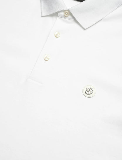 BOSS Men's Slim-Fit Polo Shirt with Circular Double-B Logo Badge