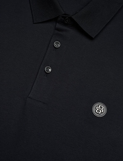 BOSS Men's Slim-Fit Polo Shirt with Circular Double-B Logo Badge