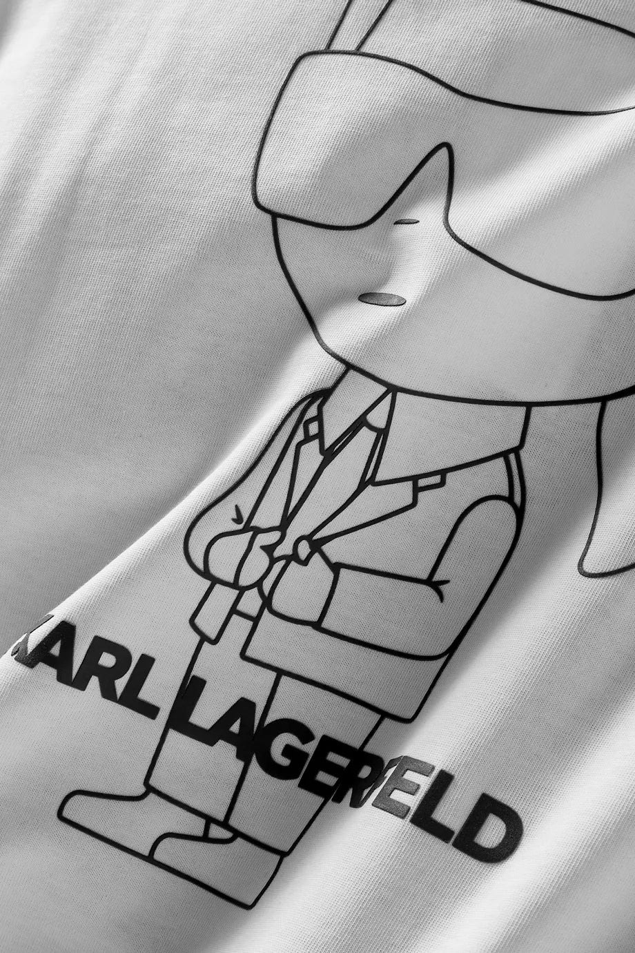 Karl Lagerfeld Paris Men's Linear Logo Box T-Shirt | Luxury Designer Crewneck Tee