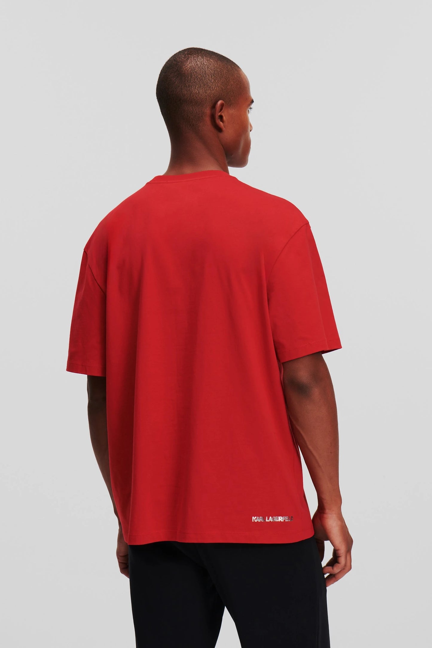 Karl Lagerfeld Paris Men's Ikonik Silhouette Graphic T-Shirt | Designer Crewneck Tee