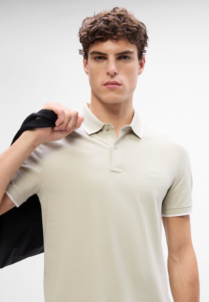 BOSS Slim-Fit Polo Shirt with Silicone Logo Badge