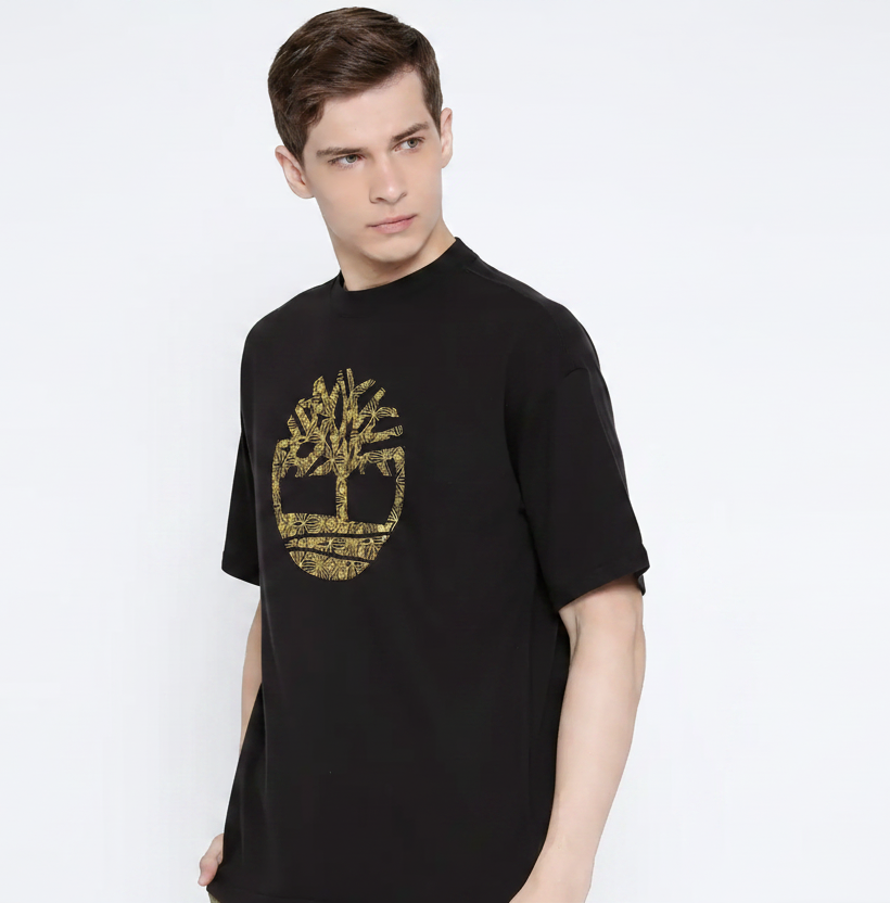 Timberland Patterned Tree Logo Graphic T-Shirt