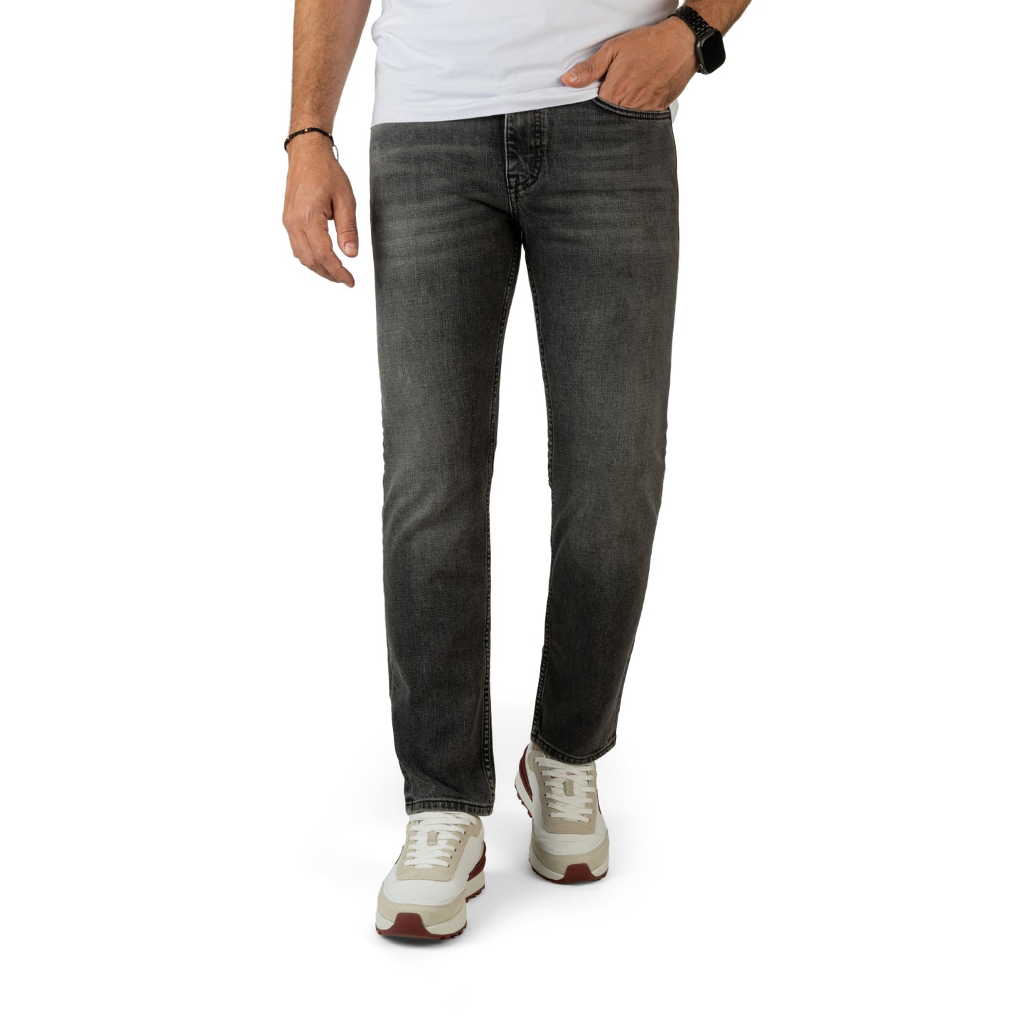 BOSS Men's Authentic Slim-Leg Jeans with Signature Logo Detail