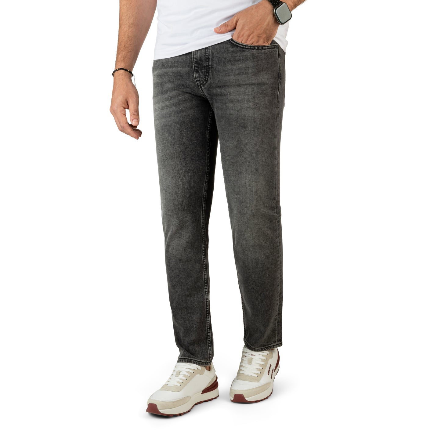 BOSS Men's Authentic Slim-Leg Jeans with Signature Logo Detail