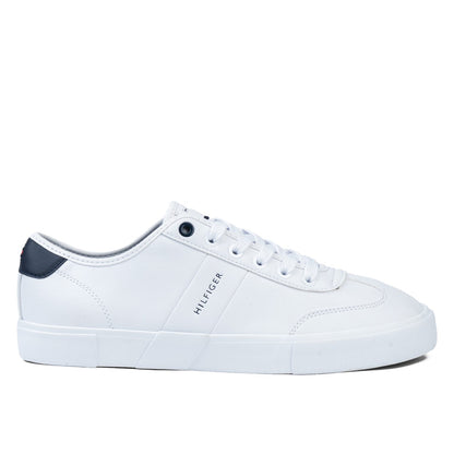 Tommy Hilfiger Essential White Leather Low-Top Sneakers