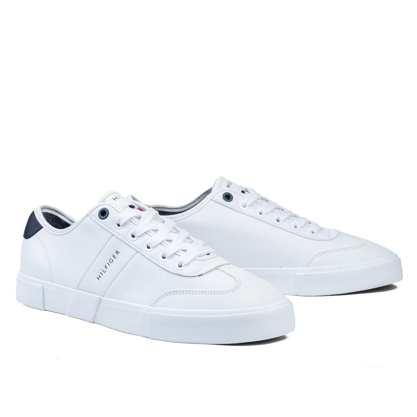 Tommy Hilfiger Essential White Leather Low-Top Sneakers