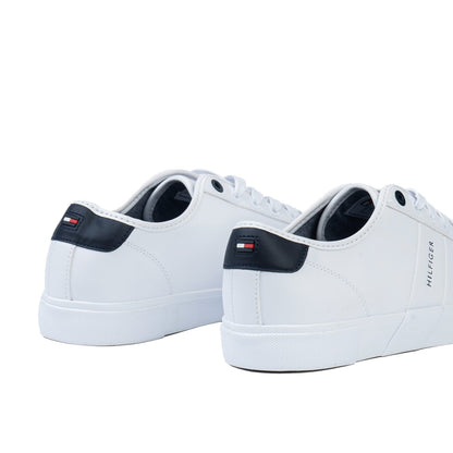 Tommy Hilfiger Essential White Leather Low-Top Sneakers