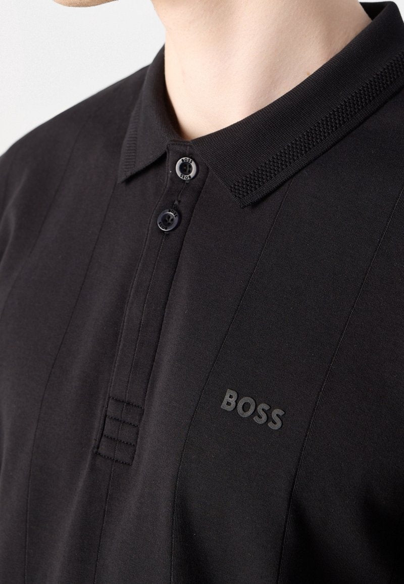 Boss The Motion Active Cotton Regular Fit Vertical-Striped Polo Shirt for Men