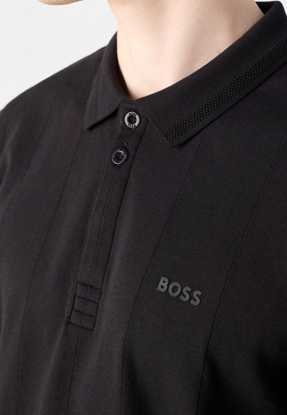Boss The Motion Active Cotton Regular Fit Vertical-Striped Polo Shirt for Men