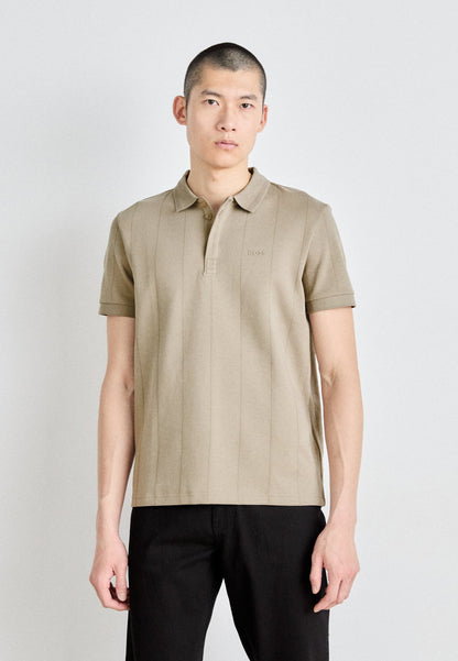 Boss The Motion Active Cotton Regular Fit Vertical-Striped Polo Shirt for Men