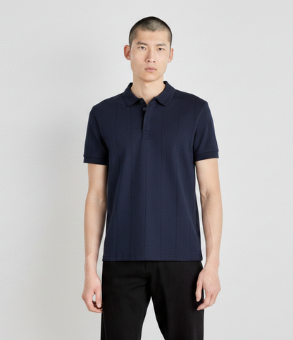Boss The Motion Active Cotton Regular Fit Vertical-Striped Polo Shirt for Men