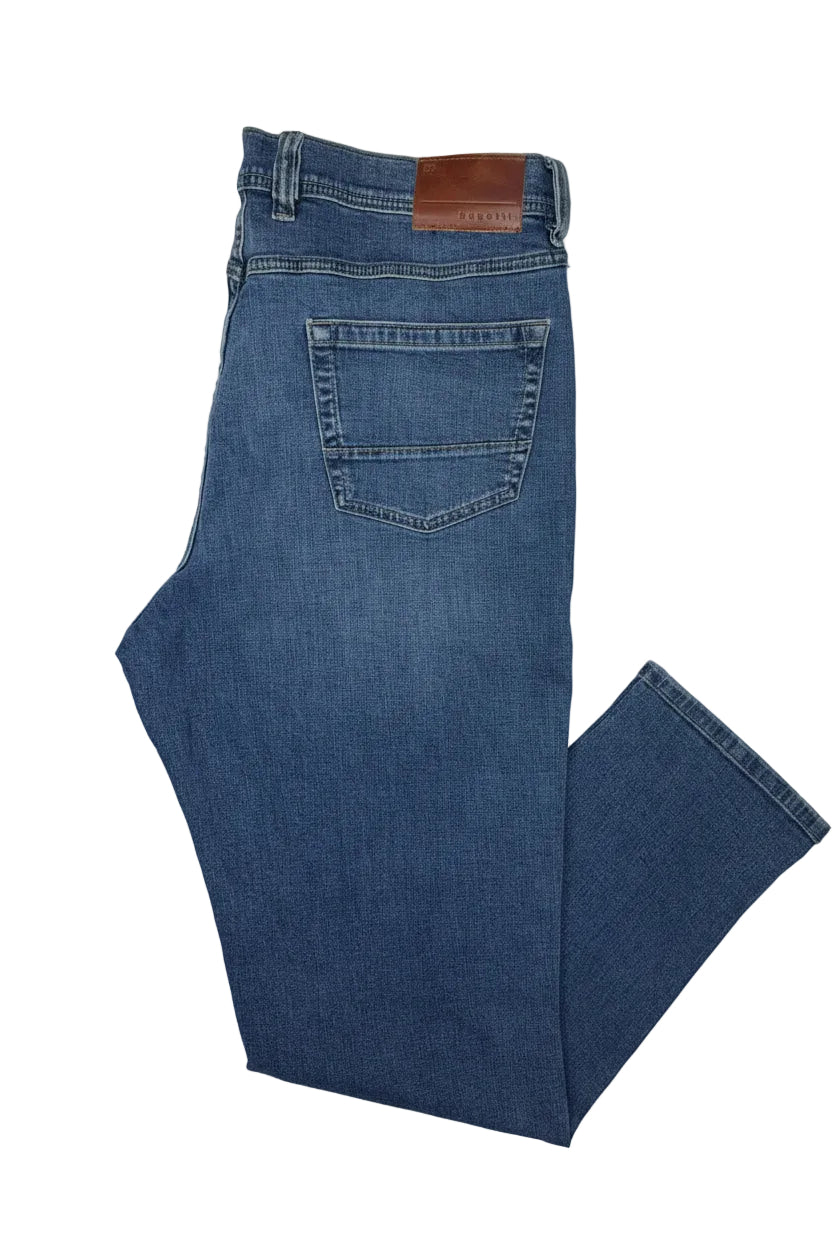 Bugatti Men's Modern Straight Stretch Denim Jeans