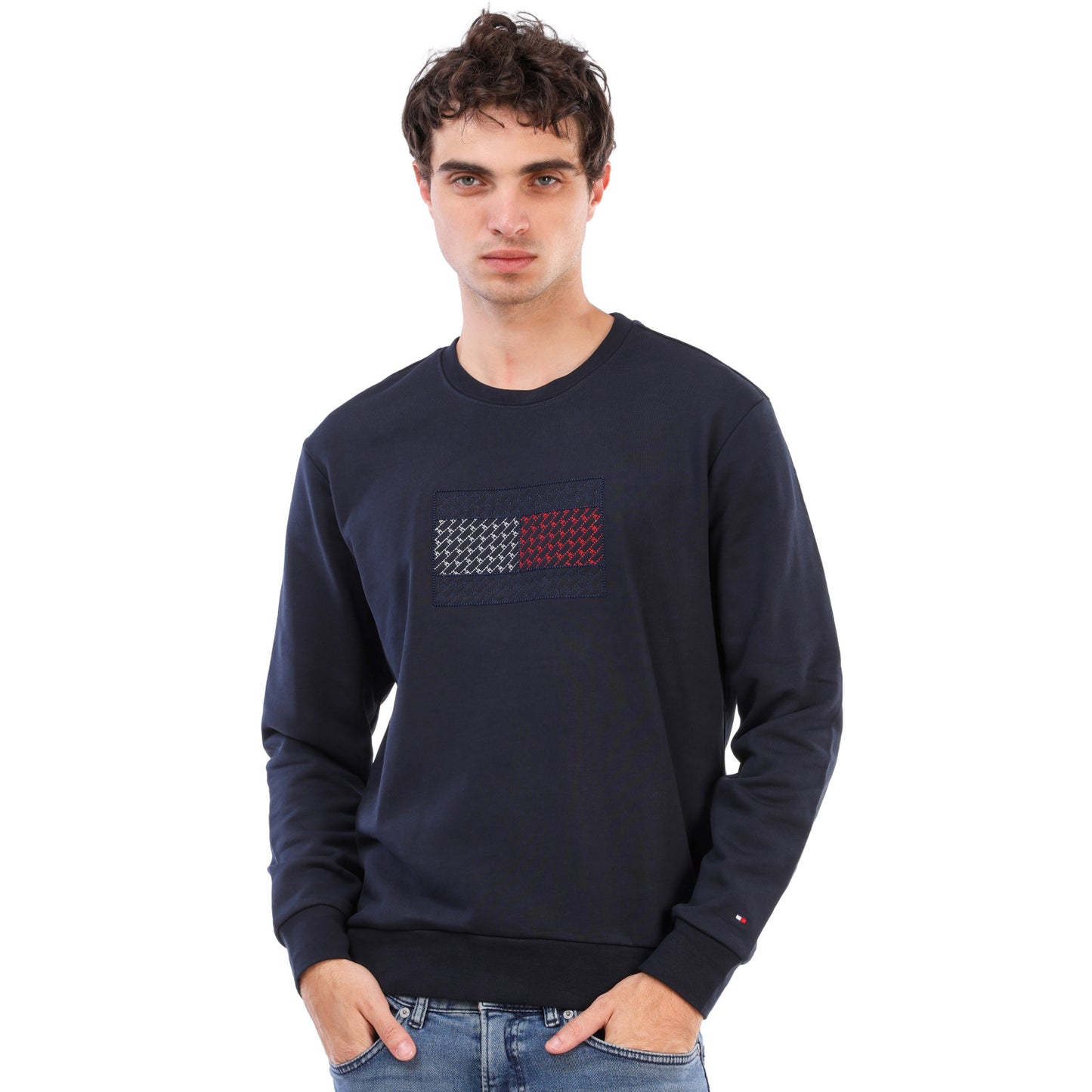 Tommy Hilfiger Men’s Sweatshirt with Signature Embroidery