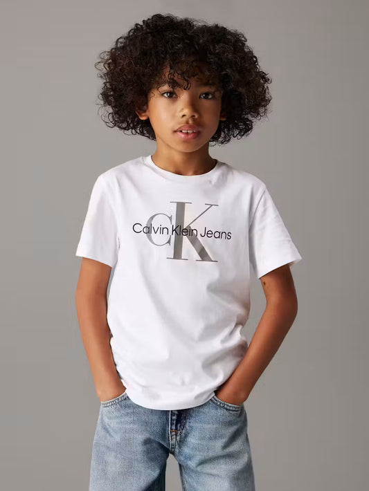 Calvin Klein Jeans Boys Scribble CK Logo Graphic Tee