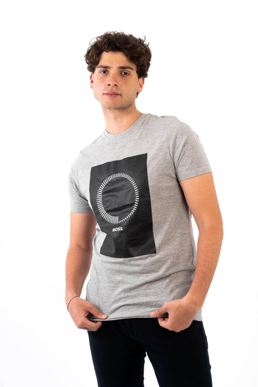 BOSS T-Shirt With Print Logo- Slim Fit