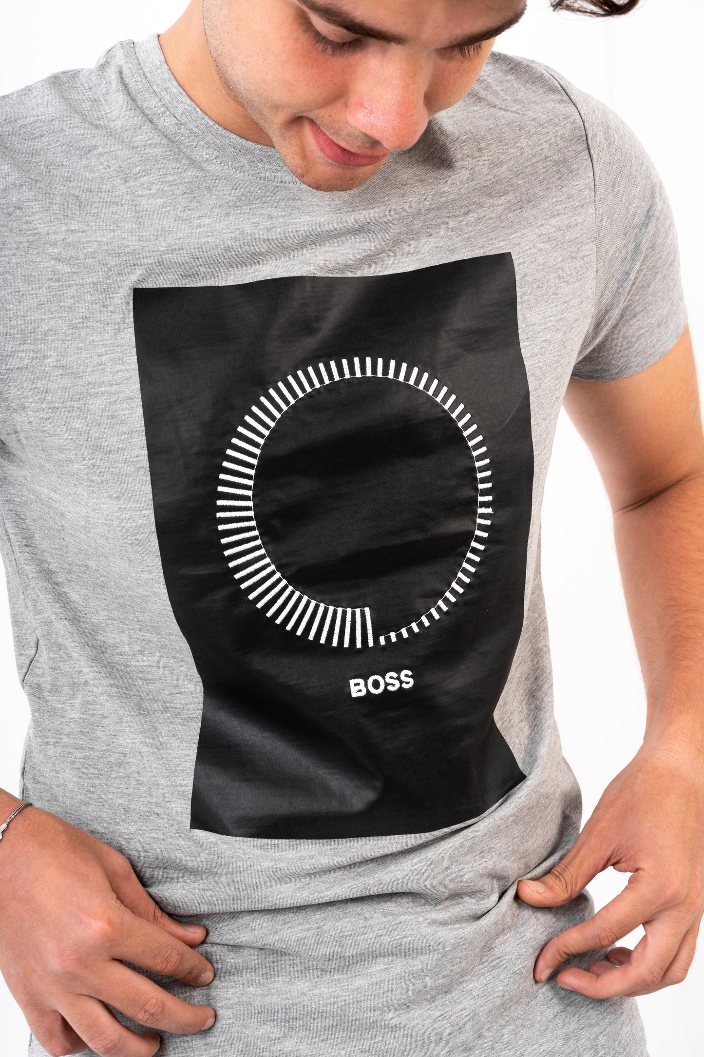 BOSS T-Shirt With Print Logo- Slim Fit