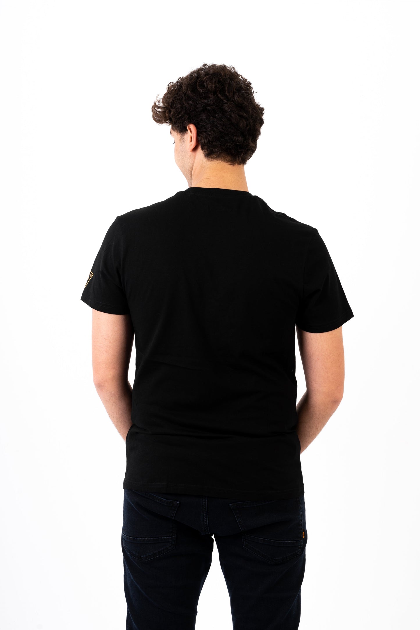 GUESS T-SHIRT WITH RUBBER PRINT LOGO - SLIM FIT