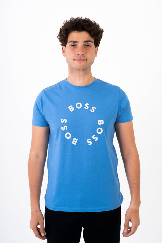 BOSS T-Shirt With Print Logo- Slim Fit