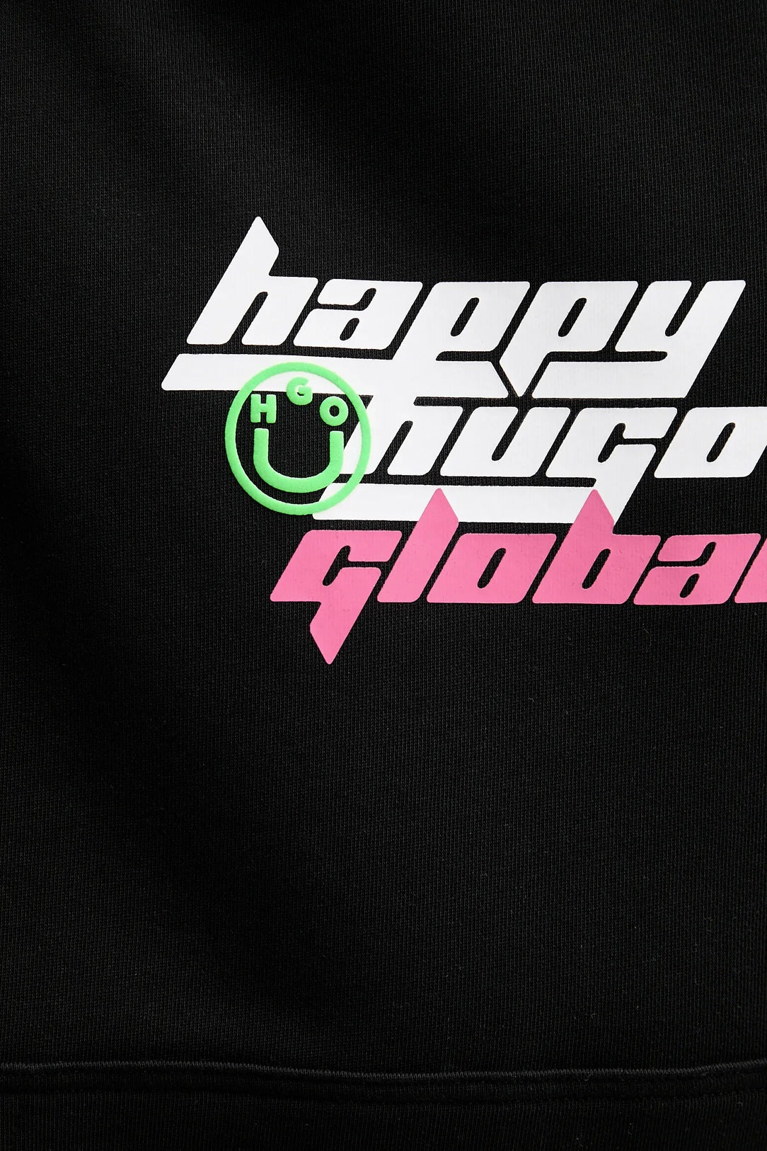 Happy Hugo Global: Lean Blue Graphic Hoodie
