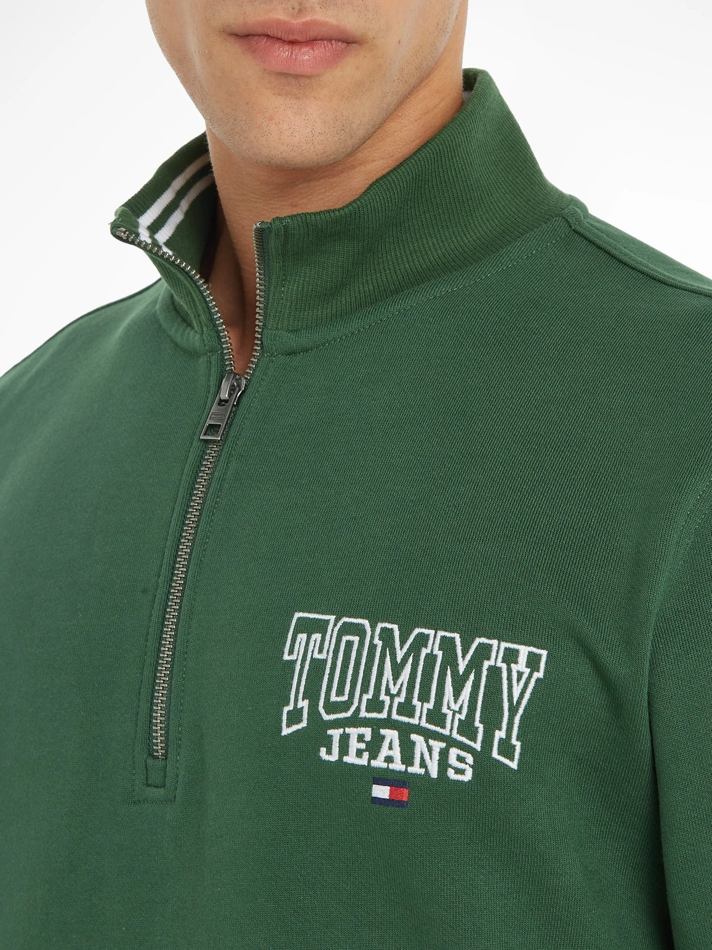 Tommy Jeans Heritage Mock Neck Half-Zip Sweatshirt