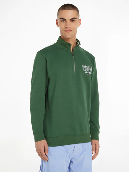 Tommy Jeans Heritage Mock Neck Half-Zip Sweatshirt