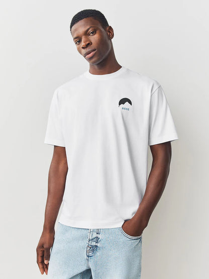 BOSS Men's Navy Blue Vertical Fade-Effect Stripe Luxury T-Shirt