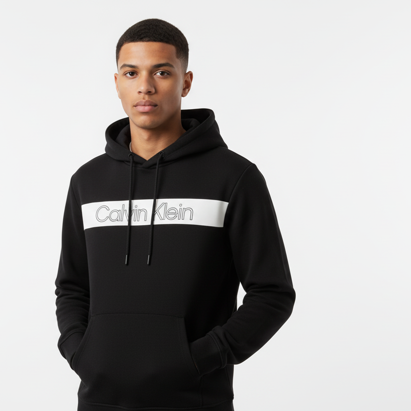 Calvin Klein Terry Hoodie With Emblem Logo