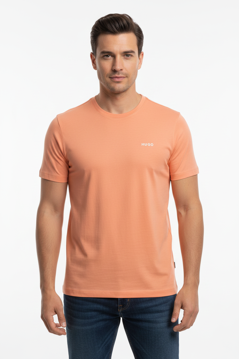 HUGO Embroidered Logo Regular-Fit Cotton T-Shirt