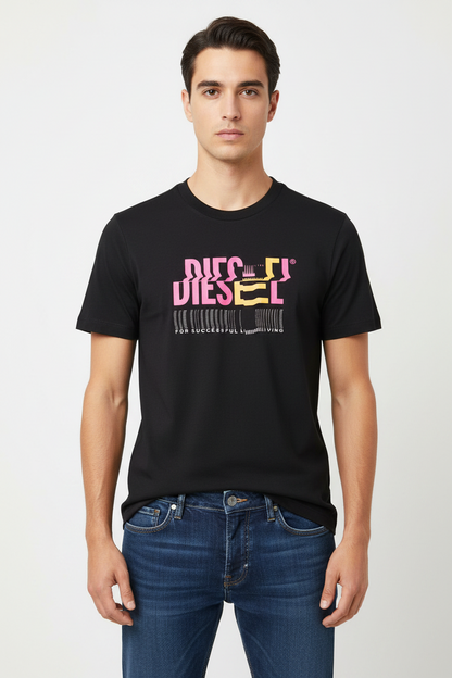 Diesel Industrial machinery blueprint graphic t-shirt