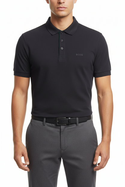 BOSS Men's Slim-Fit Stretch Pique Polo Shirt with Embroidered Logo