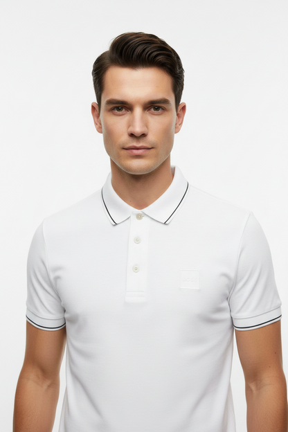 BOSS Regular-Fit Piqué Cotton Polo Shirt with Tipped Collar